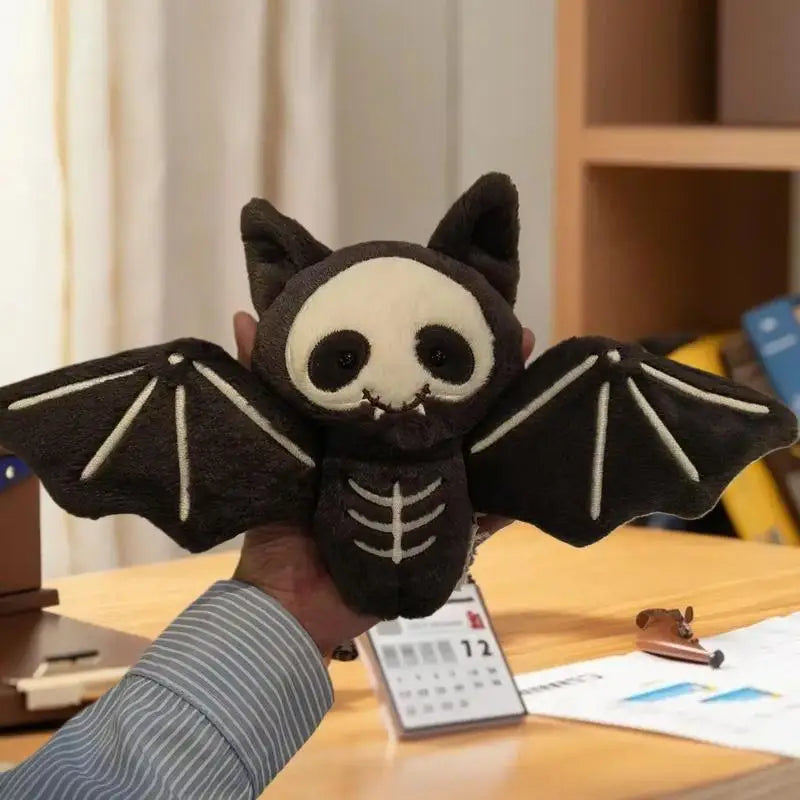 Charming Skull Bat Plush Keychain Bag Charm Halloween 🎃🦇