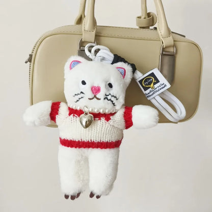 Pink Cat Plush Keychain Charm For Bags And Keys 15cm 🐱🎀