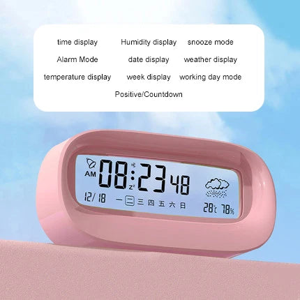 Kawaii Digital Alarm Clock 🌟 | Adorable Timekeeper with Fun Stickers 🎀 | Perfect for Students & Room Decor 💖