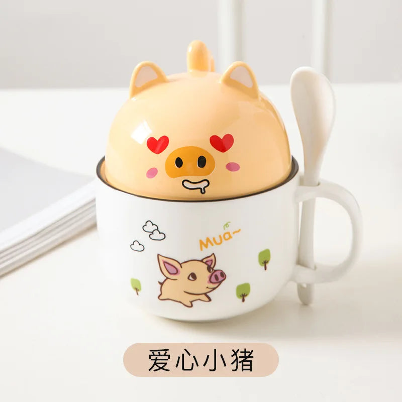 Kawaii Shiba Inu & Cat Ceramic Mug 🐕🐈 - Adorable Cartoon Cup for Cozy Tea & Coffee ☕️💖