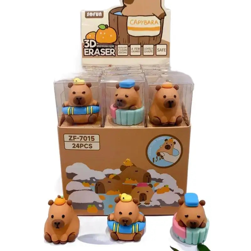 Kawaii Capybara Pencil Eraser 🐾✨ | Cute Rubber Stationery for Kids 🎉 | Adorable Desk Decor & Gift Idea 🎁