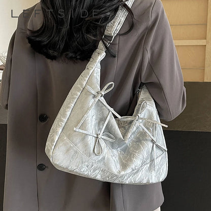 Sweet Bow Design Crossbody Bags for Women 2024 Y2K Luxury Designer Korean Fashion Handbags and Purses Females Shoulder Bag