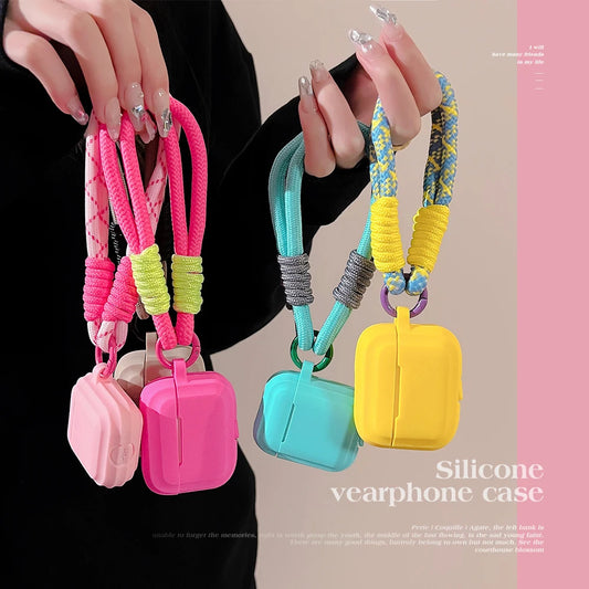 Kawaii Silicone Case for Apple AirPods 🎀✨ Cute & Soft Cover with Strap for Pro 2 & 3rd Gen! 🎧💖