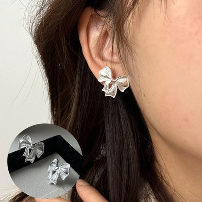 Kawaii Bow Knot Earrings ✨ |  925 Sterling Silver Tassel Jewelry for Women 💖 | Perfect Gift for Her 🎁