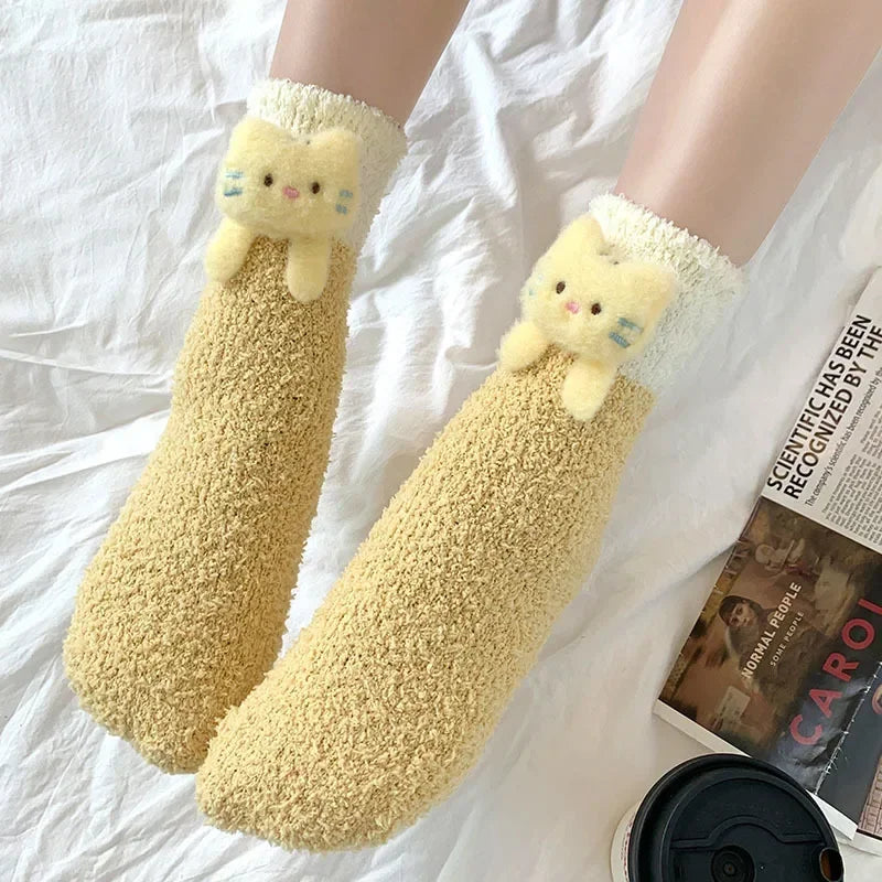 Charming Cartoon Cozy Socks for Women 🌟✨ Autumn/Winter Delight! 🧦❄️ Perfect Thermal Foot Hugs! 🎁 - Pixie Quill