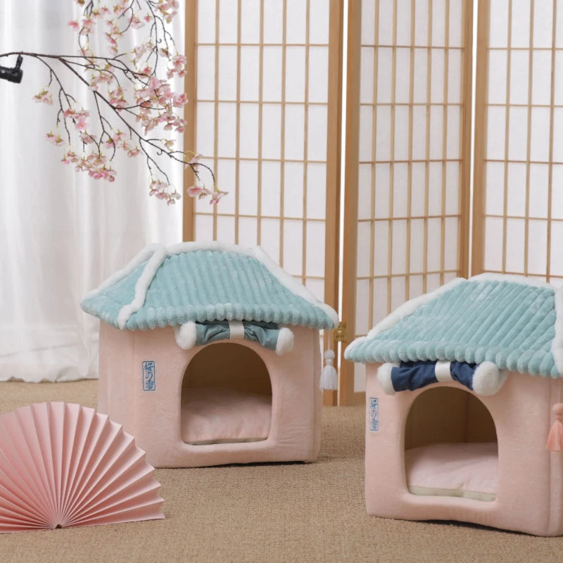 Kawaii Cozy Foldable Pet Winter Haven 🏡💖