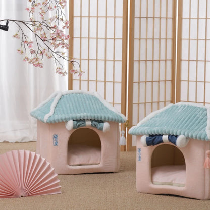 Kawaii Cozy Foldable Pet Winter Haven 🏡💖