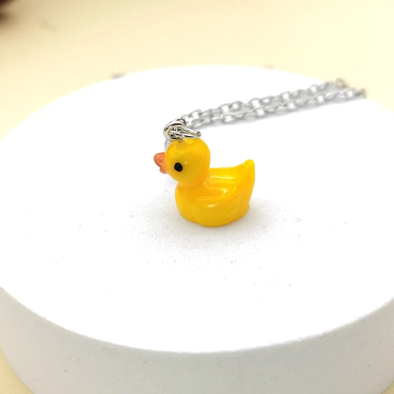 Kawaii Yellow Duckie Pendant Necklace 🦆✨ - Cute Handmade Choker for Girls & Women! 🐥💕
