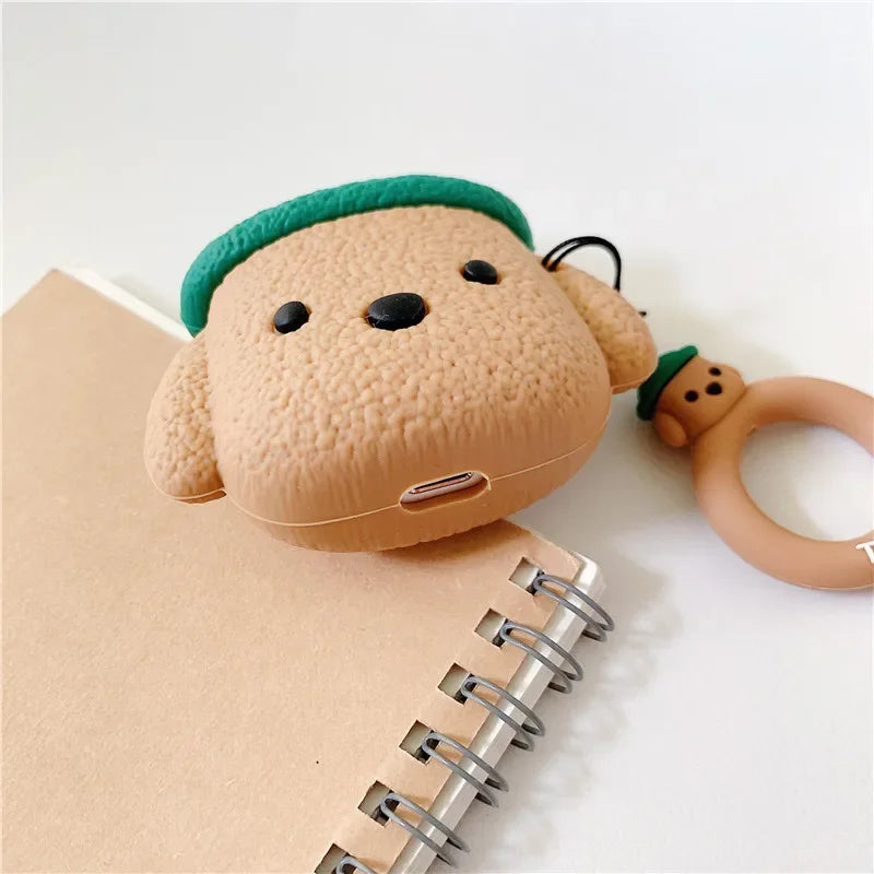 Kawaii Cute Cartoon Teddy AirPods Case 🐻✨ | Adorable Silicone Cover for AirPods 1, 2, 3, 4 & Pro Models 🎧💕