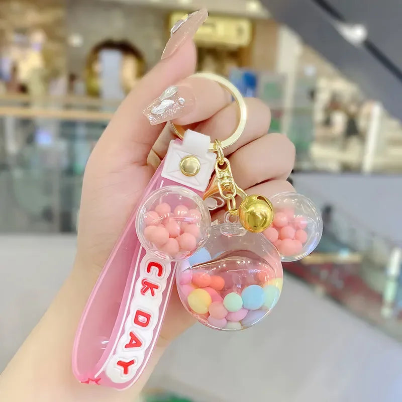 Adorable Cartoon Cat Claw Keychain 🌟✨ Floating Liquid Sand & Couples Pendant for Fun Car & Bag Decor! 🐾❤️ - Pixie Quill