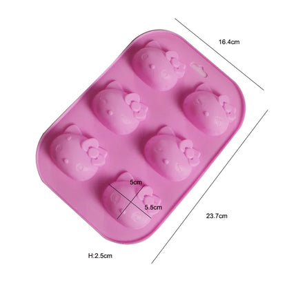 Cute Cartoon Animal Silicone Mold for Baking and Cupcake Topper 🐻🐭🐱🐷🦆