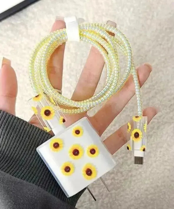 Kawaii TPU Case for Apple 18/20W Charger 🌈✨ - Adorable Bite Protector Shell for iPhone 14/13! 🐾💖