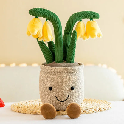 Kawaii Plush Succulent Doll 🌷🌼 - Adorable Tulip & Lily Of The Valley for Cozy Decor & Sweet Gifts 🎁✨