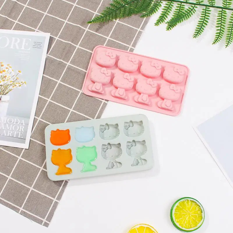 Hello Kitty Ice Tray Silicone Mold Cute DIY Treats Set Sanrio 🎀🧁