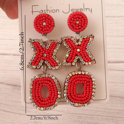 Kawaii Heart Dangle Earrings 💖✨ | Vintage Beaded Jewelry Gifts for Lovebirds 🌟💕