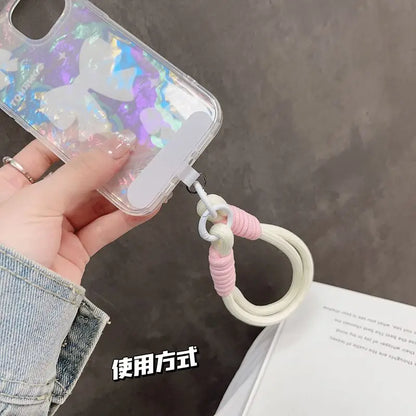 Kawaii Pastel Phone Lanyard 🎀 | Cute Macaron Charm Wrist Strap 🌈 for Trendy Women 💖