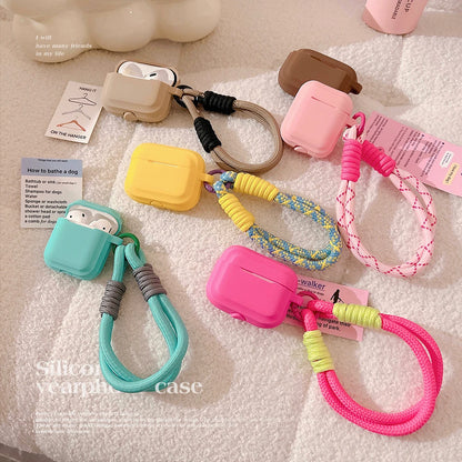 Kawaii Silicone Case for Apple AirPods 🎀✨ Cute & Soft Cover with Strap for Pro 2 & 3rd Gen! 🎧💖