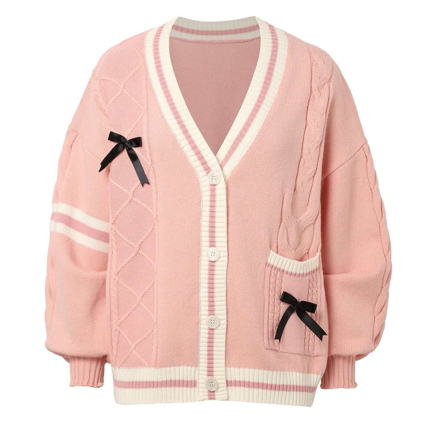 Kawaii Bow Cardigan 🌸✨ | Cozy Knitwear for Autumn & Winter 🍂💖 | Stylish Women's Outerwear