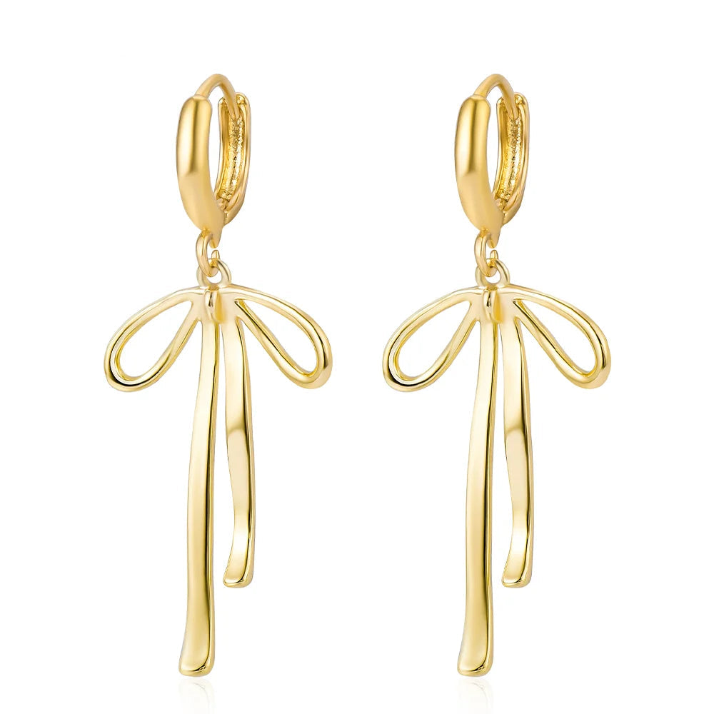 Kawaii Fairy Tale Bow Stud Earrings 🎀✨ – Adorable Stainless Steel Jewelry for Women, Perfect Daily Accessory & Gift!