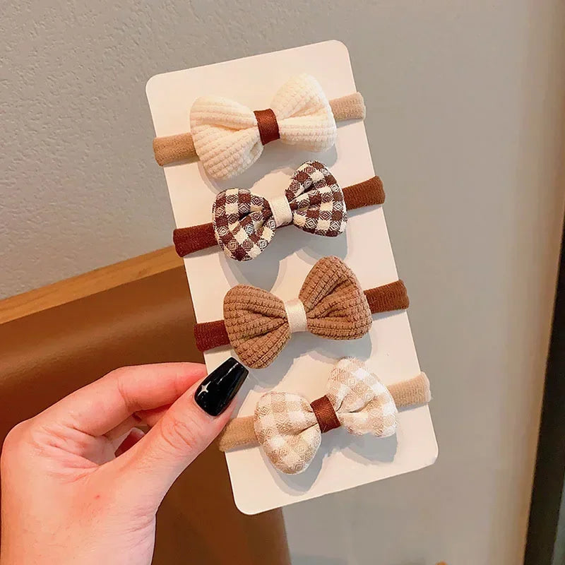Kawaii 4/6pcs Adorable Korean Elastic Hair Bands for Girls 🌸💕 Cute Hair Rope Ties & Accessories for Kids!