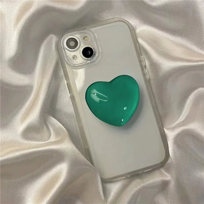 Phone Holder Popular Socket Griptok Finger Grip Bracket Stand Love Heart Ins Style Cute Poping Pink White Cellphone Accessory - Pixie Quill