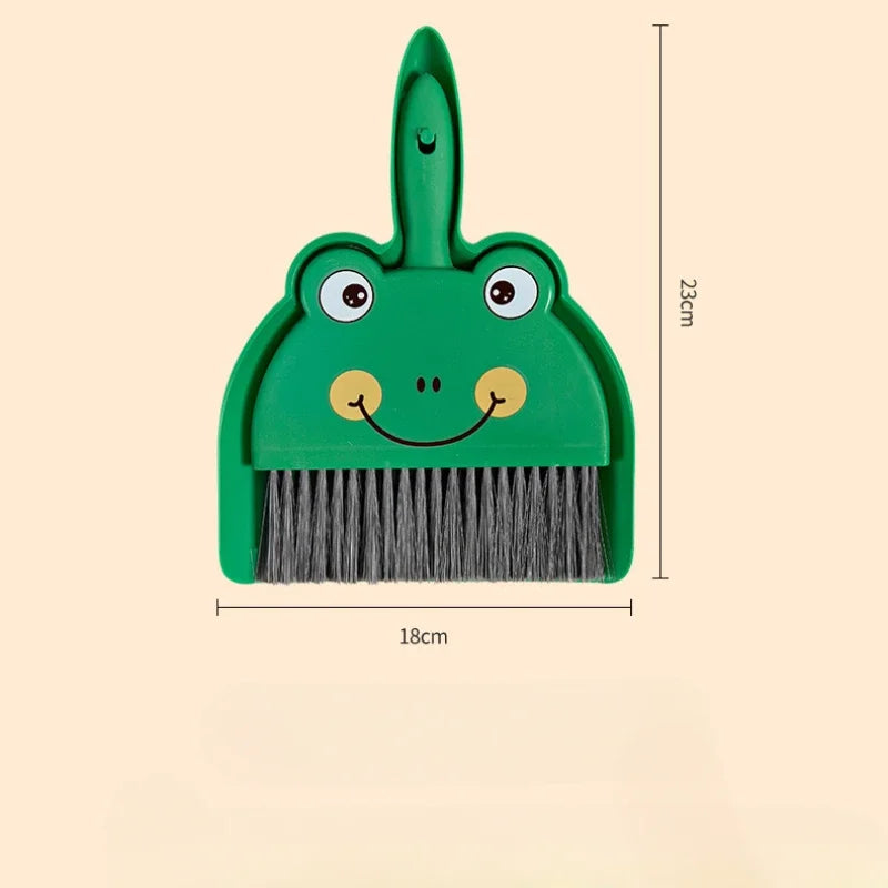 Kawaii Mini Broom & Dustpan Set 🐰✨ – Adorable Animal Design for Fun Cleaning! 🧹💖