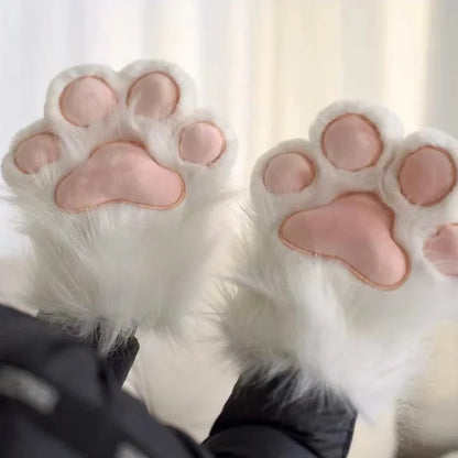 Kawaii Plush Fox Paw Mittens 🦊✨ | Cute Costume Claw Gloves for Halloween & Cosplay 🎃🐾