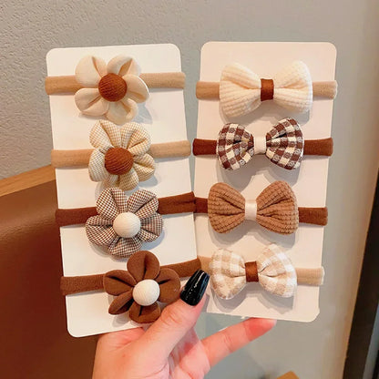 Kawaii 4/6pcs Adorable Korean Elastic Hair Bands for Girls 🌸💕 Cute Hair Rope Ties & Accessories for Kids!