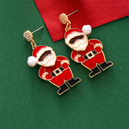 Whimsical Christmas Light Bulb Drop Earrings With Rhinestone Bowknot 🎀✨