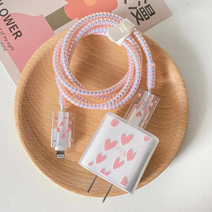 Kawaii TPU Case for Apple 18/20W Charger 🌈✨ - Adorable Bite Protector Shell for iPhone 14/13! 🐾💖