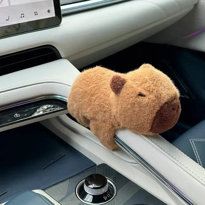 Kawaii Capybara Plush Wiper Handle Decor 🐾✨ | Cute Car Accessories for a Charming Interior 💖🚗
