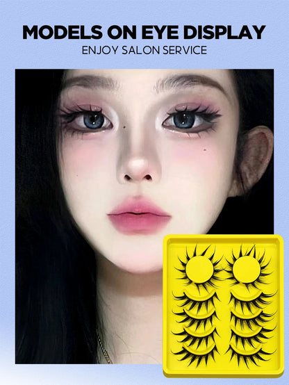 Cat Eye Lashes Manga Style 3D Faux Mink Lashes Winged Wispy Cross Natural Elongated Look 😺✨