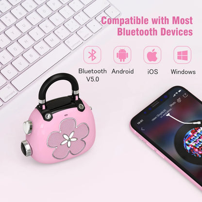 Kawaii DOSS Mini Bluetooth Speaker 🎶💖 - Cute Retro Design, 5W Sound, Perfect Portable Gift!