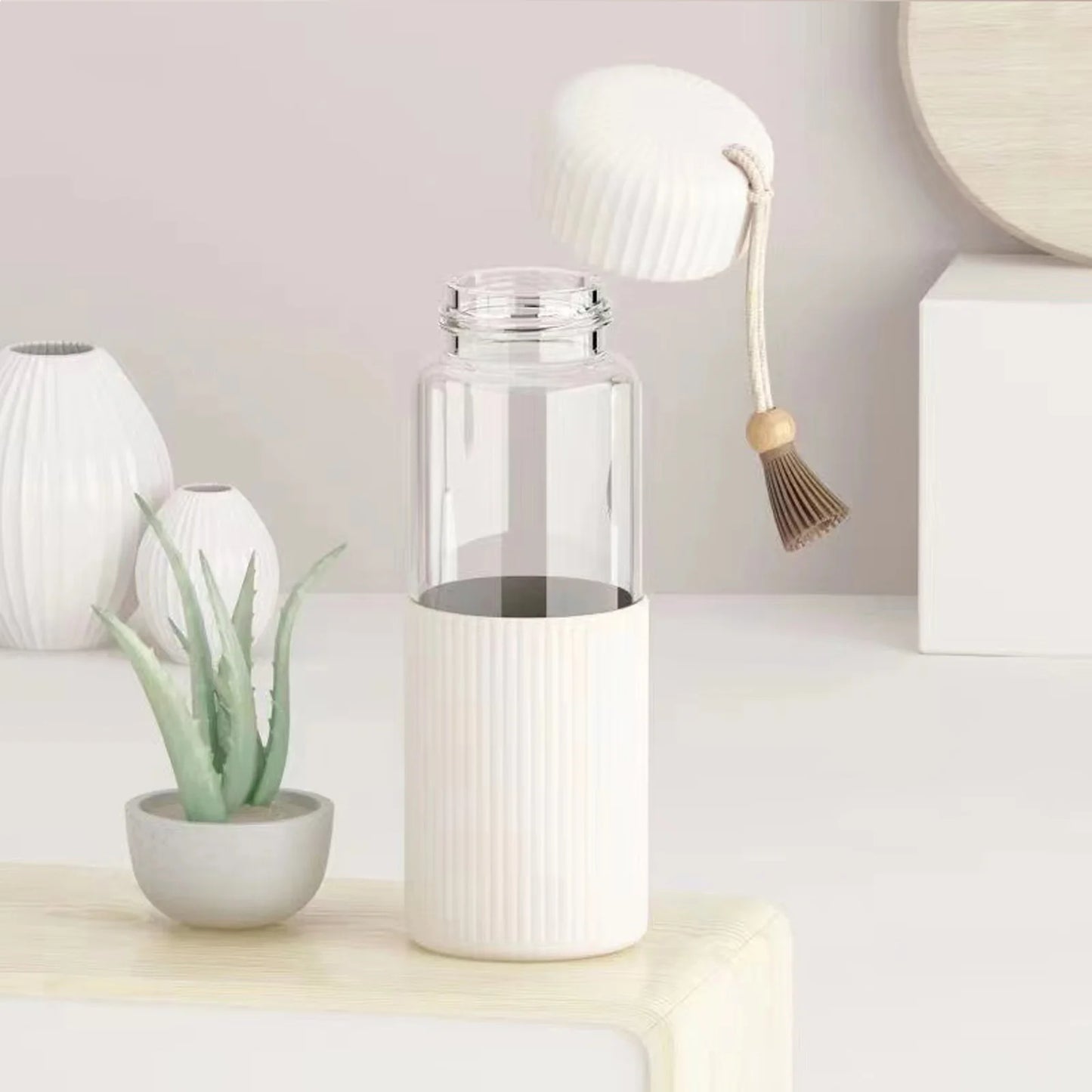 💖Adorable 350ml Glass Water Bottle for Girls 🌼 Perfect for School & Travel 🚀 - Pixie Quill