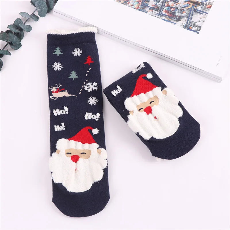Cozy Winter Cartoon Socks For Women Cute Christmas Elk Deer Bear Gift 🧦🎄