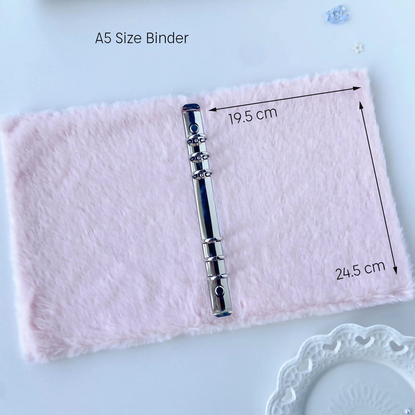 Pink Plush A5 Photo Card Binder For Kpop Fans Cute Wings Ballet Ribbon Idol Album With Lace Decor 🩷🎀📷