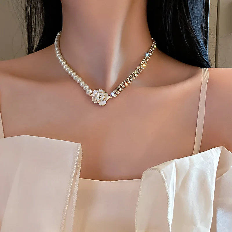Kawaii Gold Pearl Choker Necklace 🌟✨ | Trendy Beads Chain for Girls 🌸💕 | Gothic Style Jewelry for Parties!