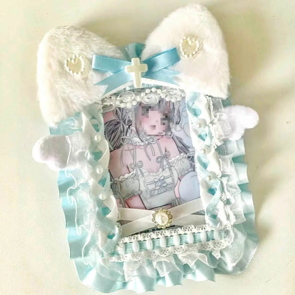 Toploader Lace Photocard Sleeve With White Ribbon Display Holder 🧵🎀📷