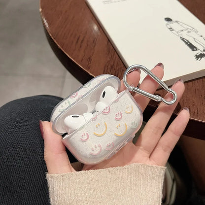 ✨Cute Glittery Heart Silicone Case for AirPods Pro 2 & 1/2/3 💖🎀 – Adorable Cartoon Style Charging Cover! 🎉 - Pixie Quill