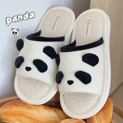 Panda Pals Plush Slippers 🐼✨ Cozy Cotton Cuteness for Happy Feet! 🏠💕