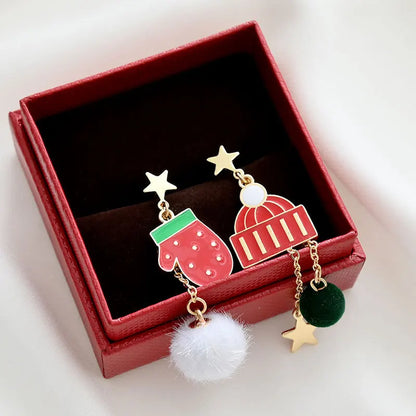 Festive Christmas Tree Drop Earrings For Women Santa Snowman Gift 🎄🎁