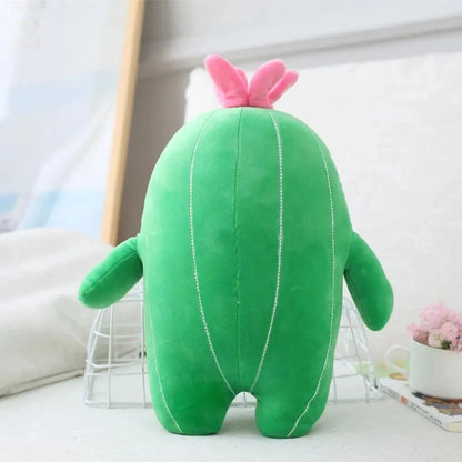 Fluffy Rose Plant Plush Cactus Toy Pillow Cushion For Kids Room 🪴🌸🧸