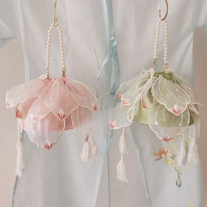 Kawaii Dreamy Lotus Pearl Handbag 🌸✨ | Vintage Hanfu Purse for Sweet Cosplay Princesses 🎀💖