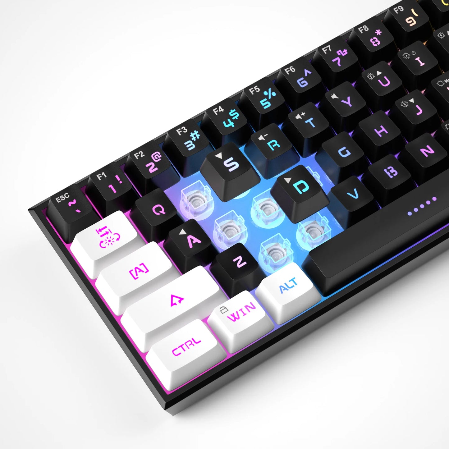 Kawaii Magic: MageGee TS91 Mini 60% RGB Keyboard 🎀✨ - Adorable Compact Membrane Keyboard for Gamers & Typists 💖🌈