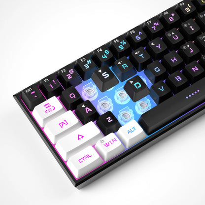 Kawaii Magic: MageGee TS91 Mini 60% RGB Keyboard 🎀✨ - Adorable Compact Membrane Keyboard for Gamers & Typists 💖🌈