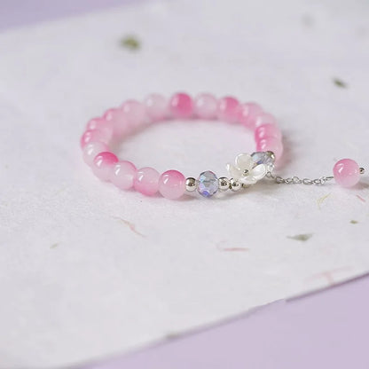 Kawaii Shell Flower Crystal Charm Bracelet 🌸✨