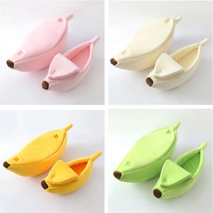 🍌 Cozy Banana Pet Bed 🐾 Cute & Comfy Nest for Cats & Dogs 🌟