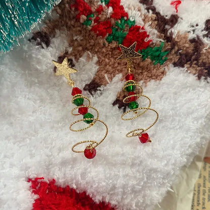 Festive Christmas Tree Drop Earrings For Women Santa Snowman Gift 🎄🎁