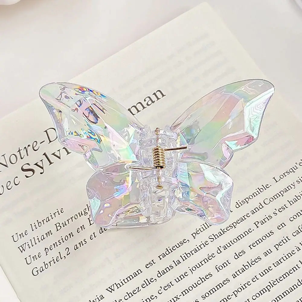 Kawaii Butterfly Acrylic Hair Claw Clip 🦋✨ | Colorful Matte Gradient Hairpin for Sweet Styles 🌈💖