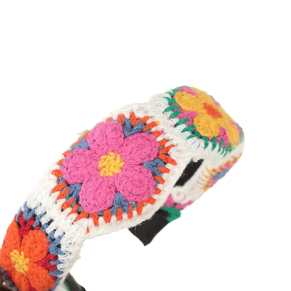 Kawaii Knitted Headbands 🌸✨ Cute Non-Slip Wide Hairbands for Women - Trendy Ethnic Style!